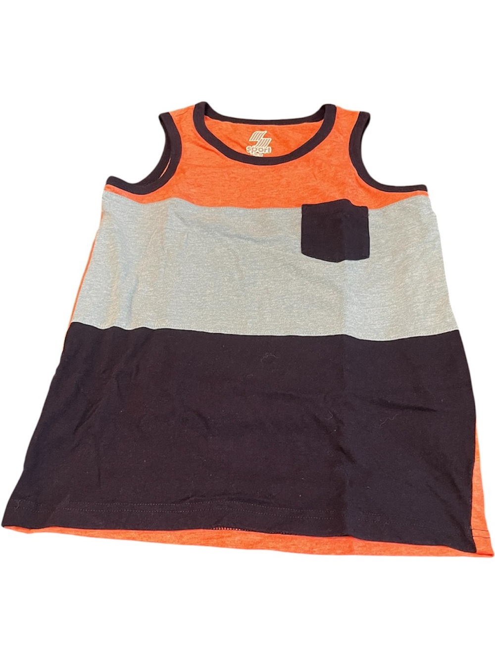 The Children's Place Orange, Gray & Navy Blue Colorblock Tank